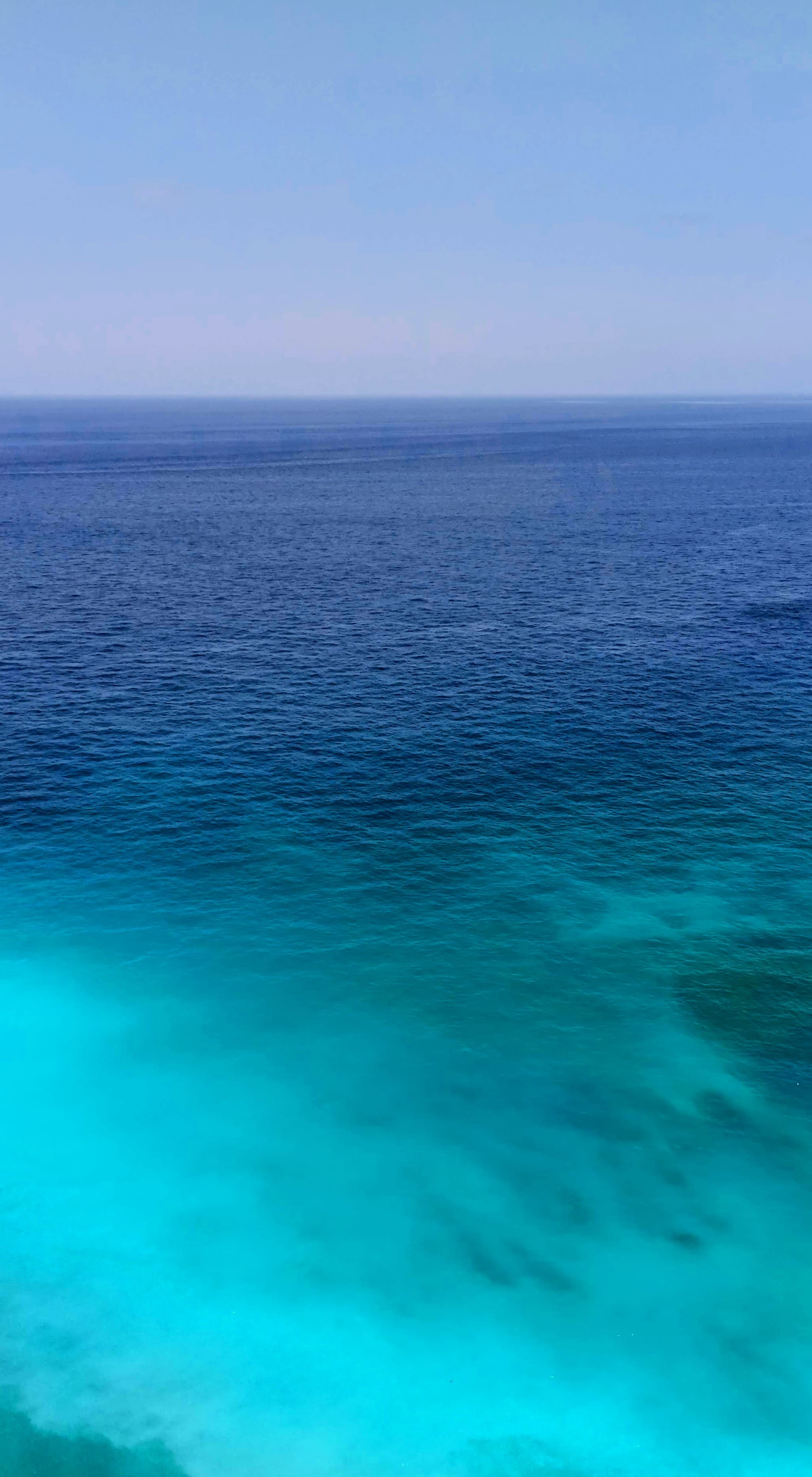 Infinite shades of blue stretching to the horizon