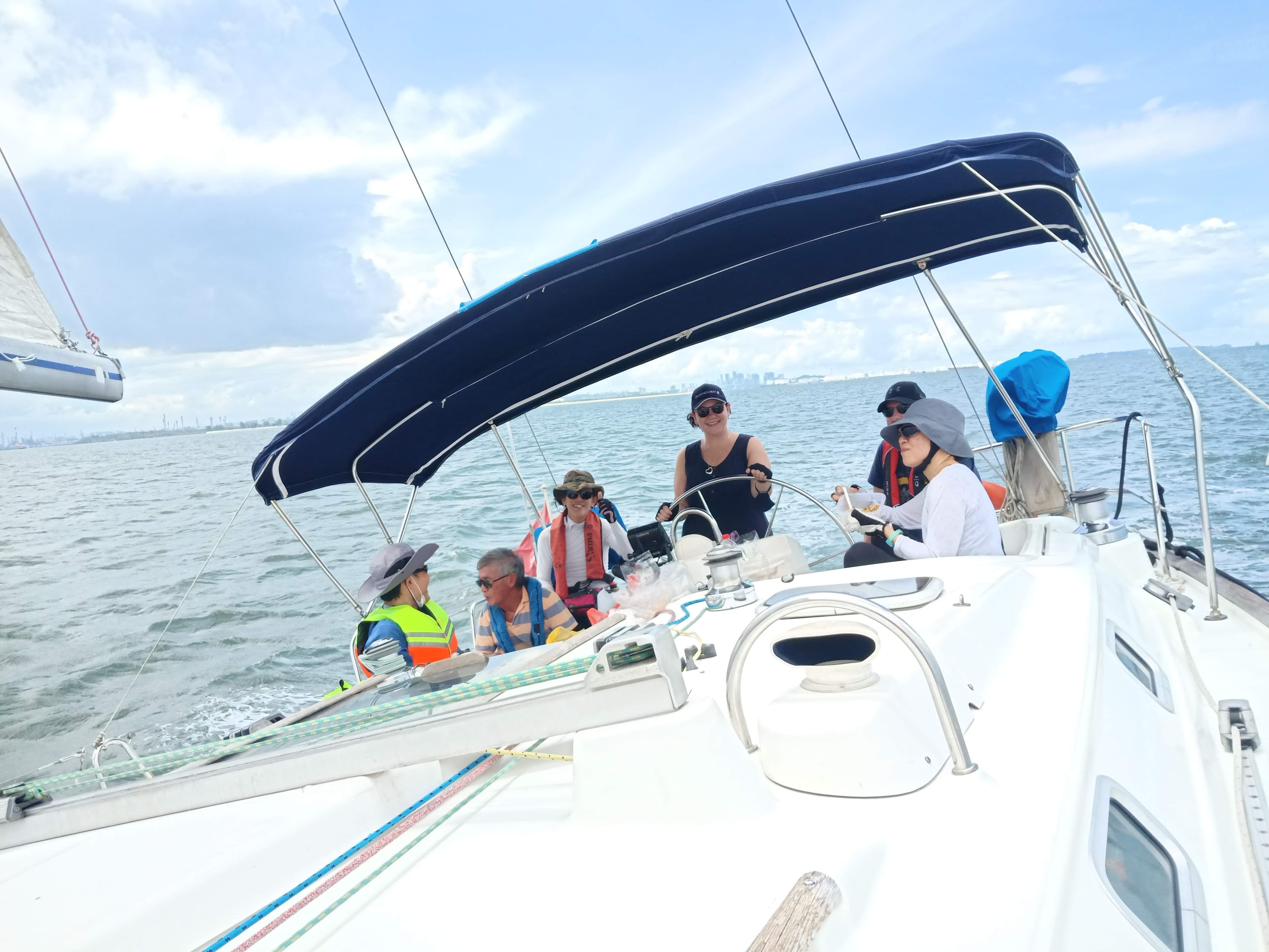 Sailing with friends in Singapore